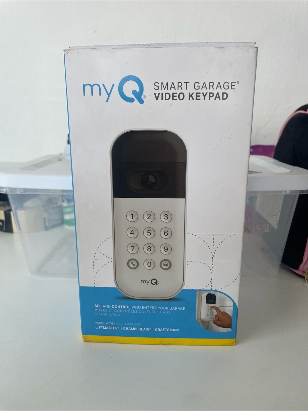 myQ Garage Video Keypad VKP1-MYQ Wi-Fi LiftMaster Chamberlain Craftsman White